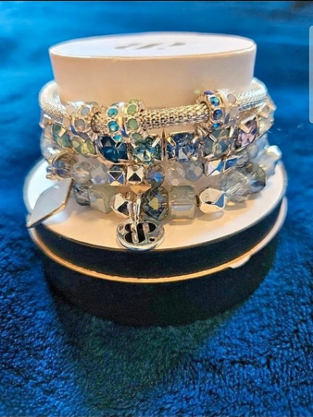 Mixed-Metal Charm Bracelet Stack BOMB PARTY